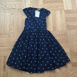 Polarn O. Pyret Navy dress with flowers